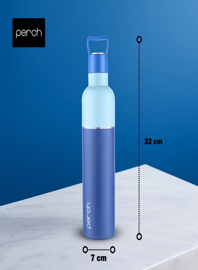 Perch Oasis thermosteel Water Bottle,Hot and Cold,Vacuum Insulated ISI Certified Flask,Steel Water Bottle for Kids | Office (Blue & Denim Blue, 760 ml) - Image 3